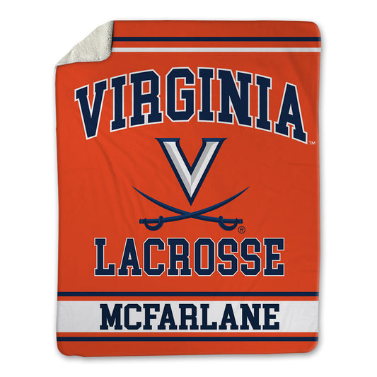 Virginia - NCAA Men's Lacrosse : Burke McFarlane - Blanket-0