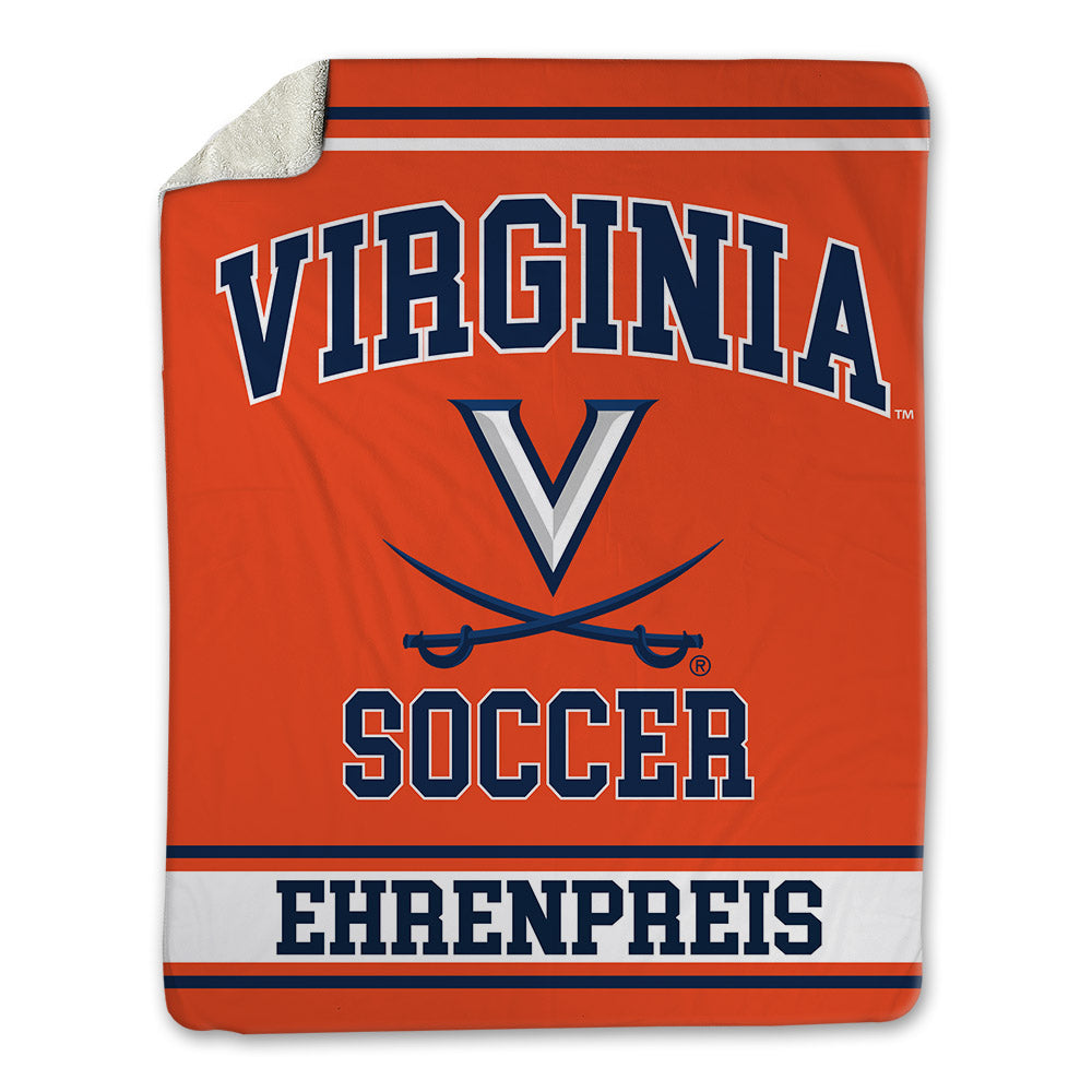 Virginia - NCAA Men's Soccer : Zachary Ehrenpreis - Blanket-0