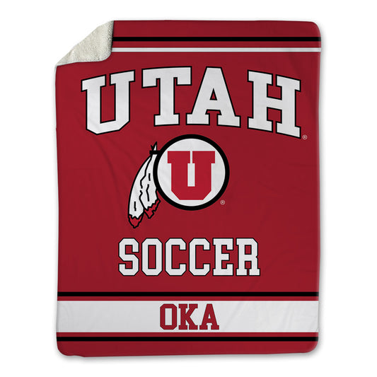 Utah - NCAA Women's Soccer : Julia Oka - Blanket-0
