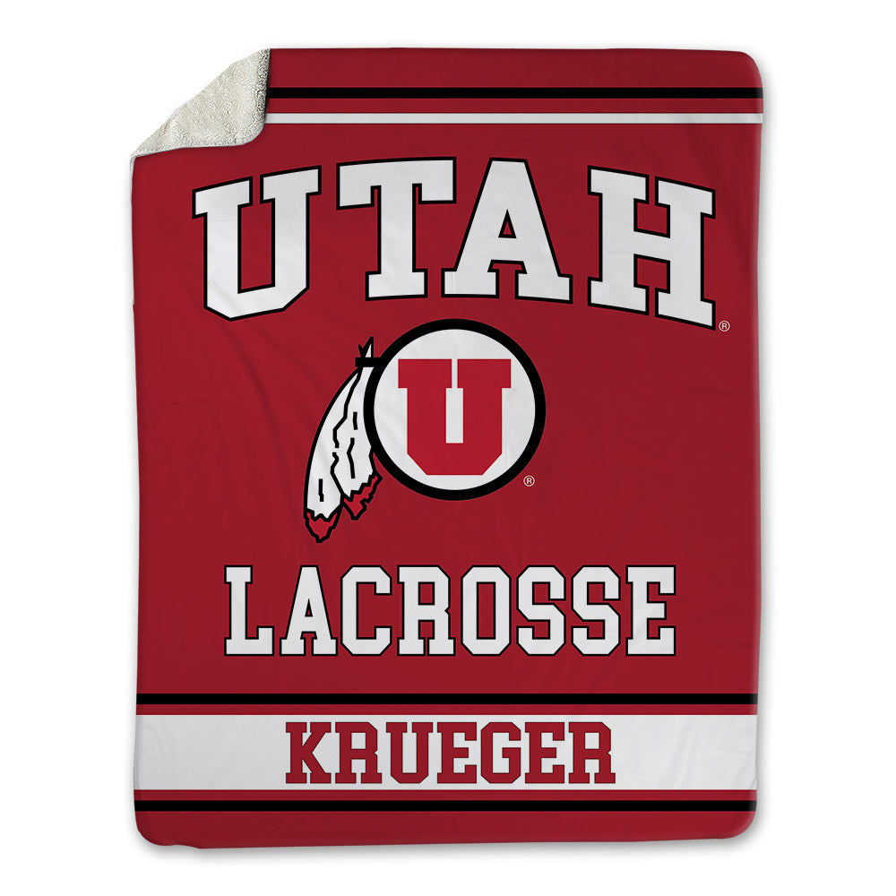 Utah - NCAA Men's Lacrosse : Spencer Krueger - Blanket-0