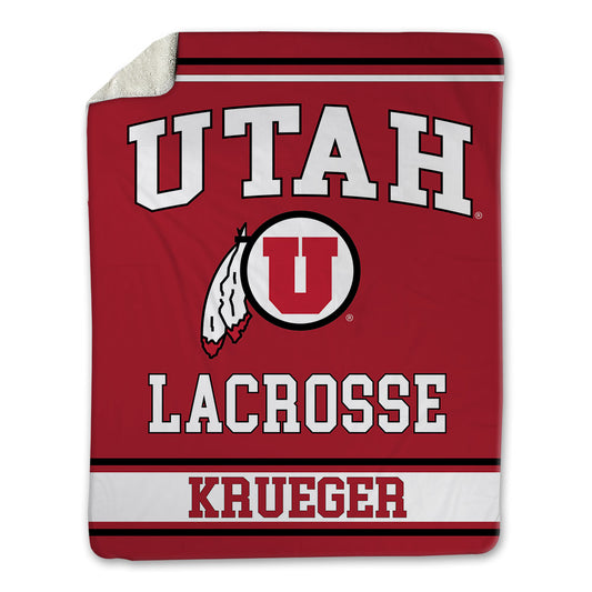 Utah - NCAA Men's Lacrosse : Spencer Krueger - Blanket-0