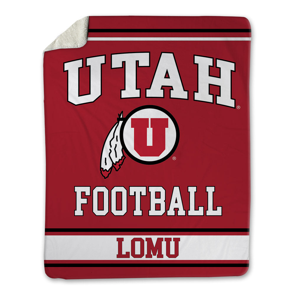 Utah - NCAA Football : Caleb Lomu - Blanket-0