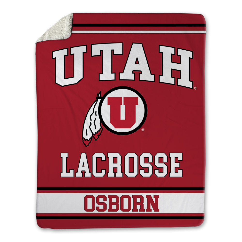 Utah - NCAA Men's Lacrosse : Jacob Osborn - Blanket-0