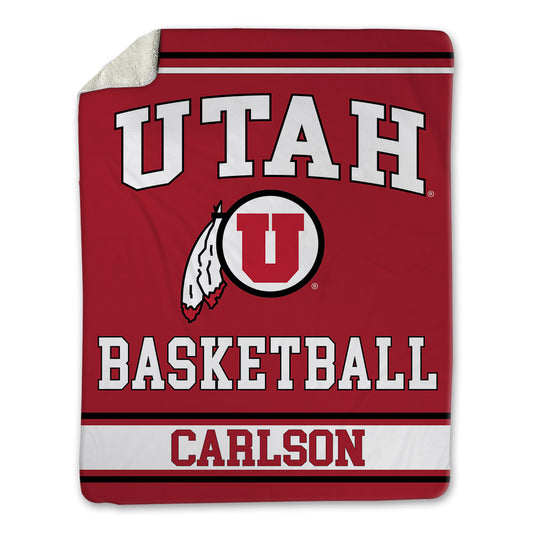 Utah - NCAA Men's Basketball : Branden Carlson - Blanket-0