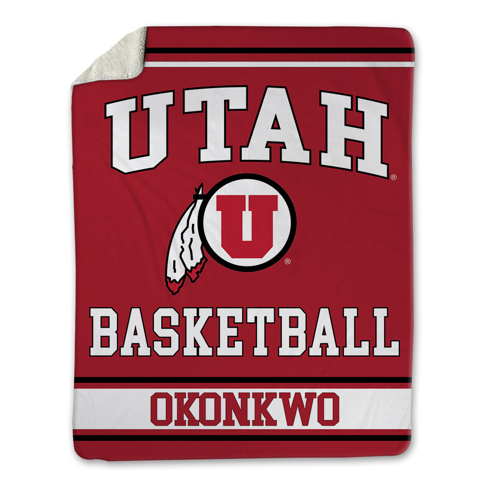 Utah - NCAA Men's Basketball : James Okonkwo - Blanket-0