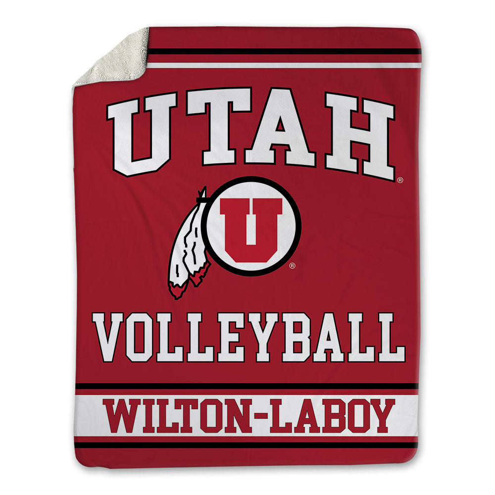 Utah - NCAA Women's Volleyball : Leah Wilton-LaBoy - Blanket-0