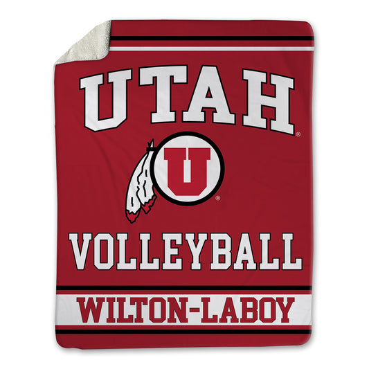 Utah - NCAA Women's Volleyball : Leah Wilton-LaBoy - Blanket-0