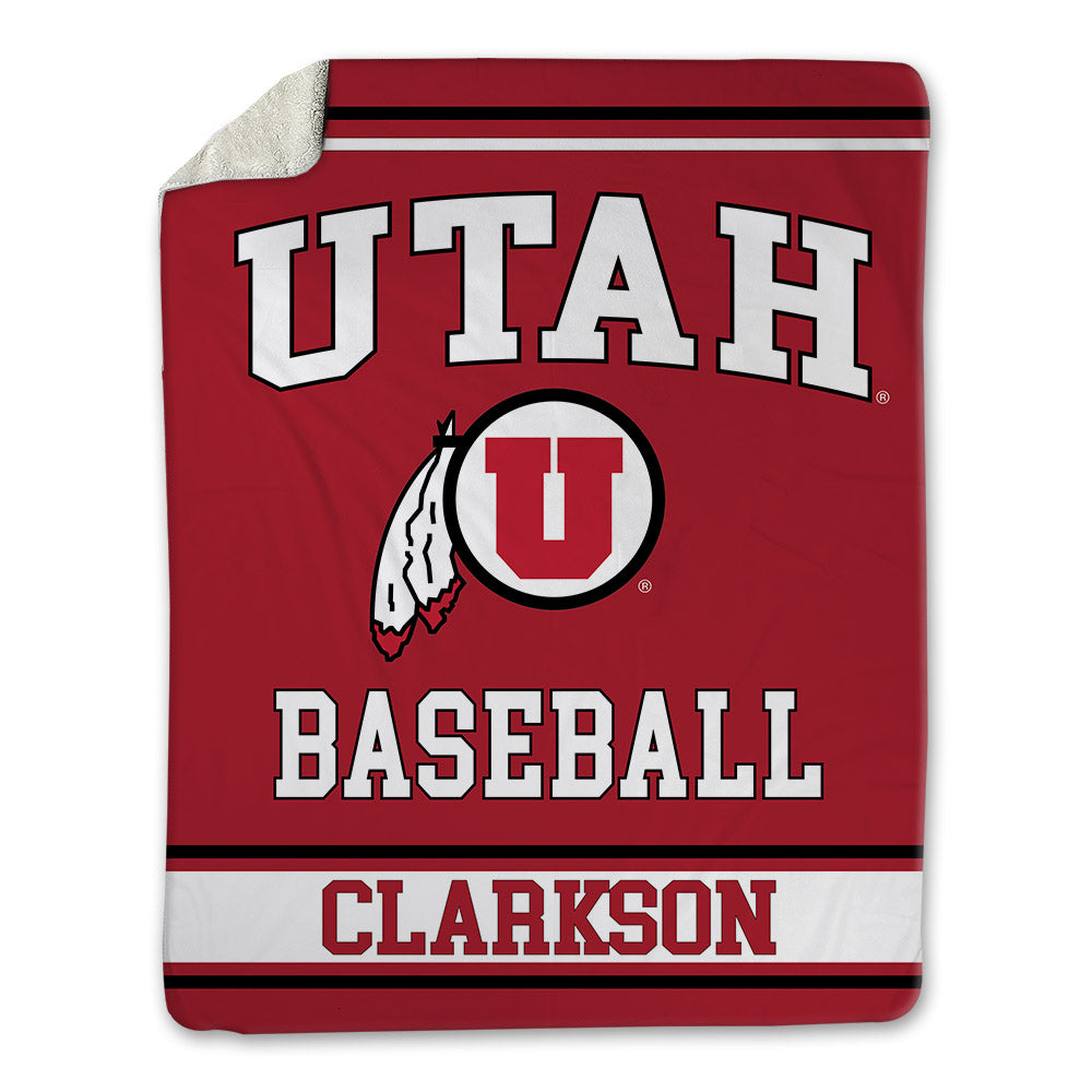 Utah - NCAA Baseball : TJ Clarkson - Blanket-0