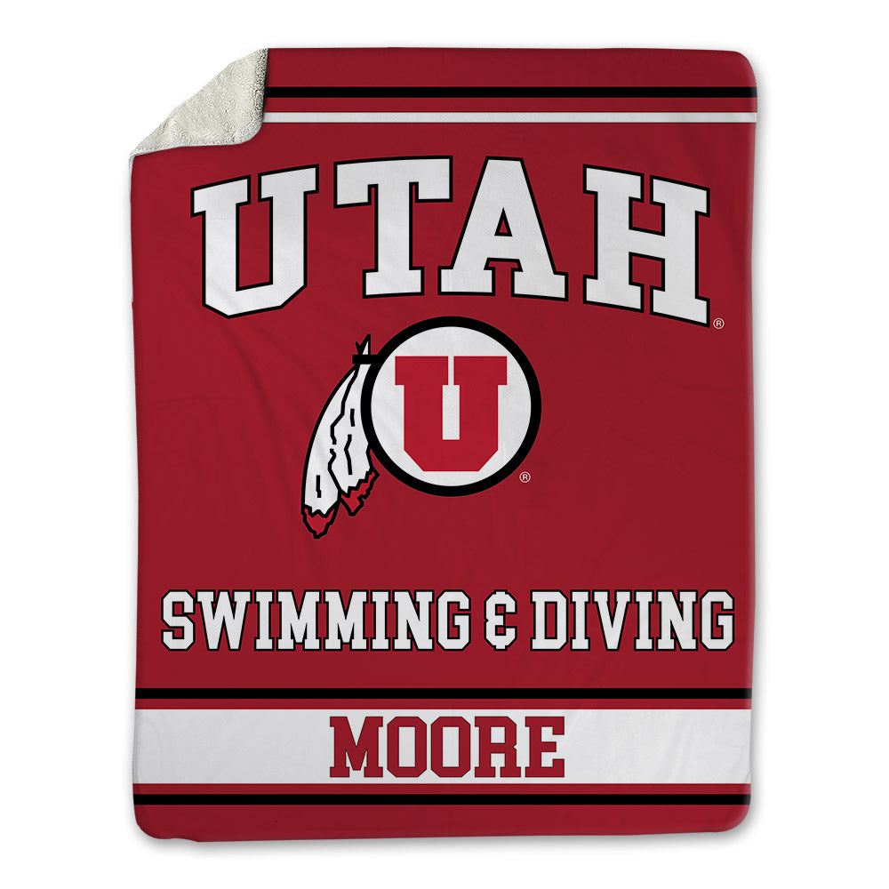 Utah - NCAA Men's Swimming & Diving : Ethan Moore - Blanket-0