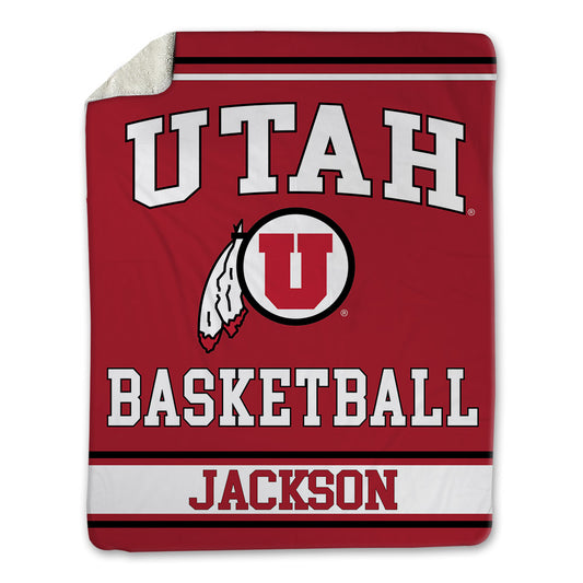 Utah - NCAA Men's Basketball : Alvin Jackson - Blanket-0