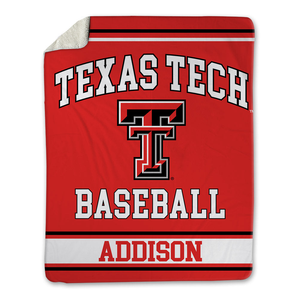 Texas Tech - NCAA Baseball : Logan Addison - Blanket-0