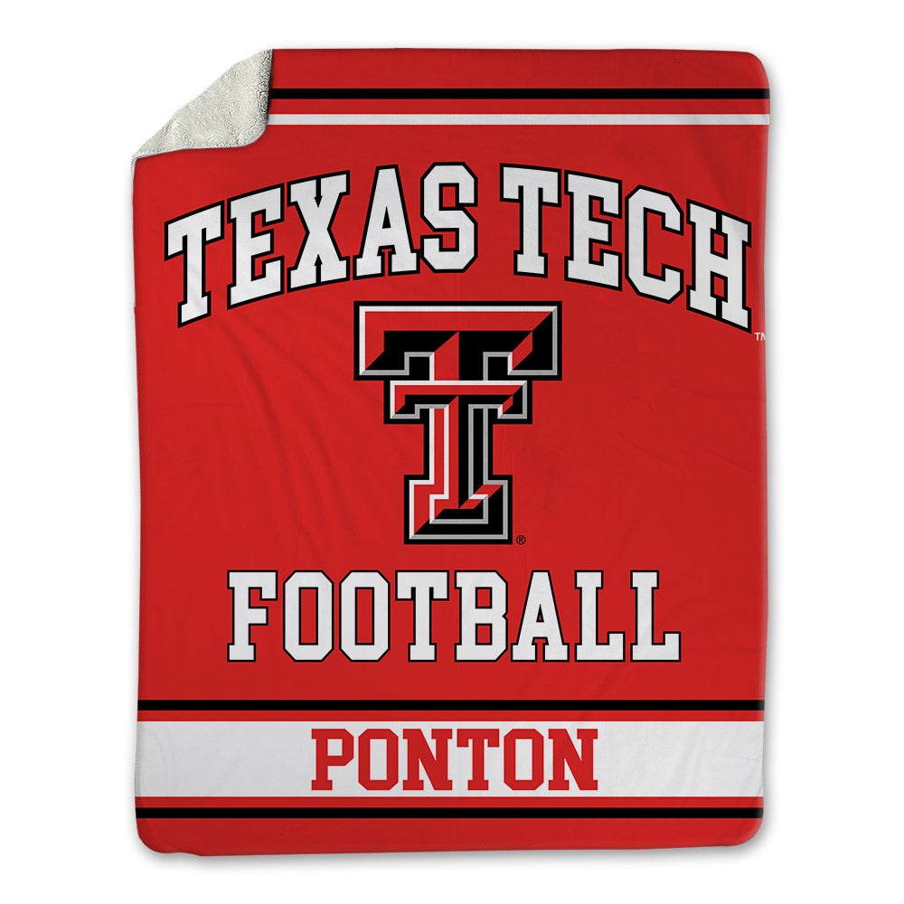 Texas Tech - NCAA Football : Jacob Ponton - Blanket-0