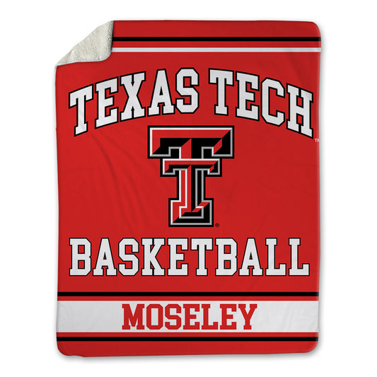 Texas Tech - NCAA Men's Basketball : Josiah Moseley - Blanket-0