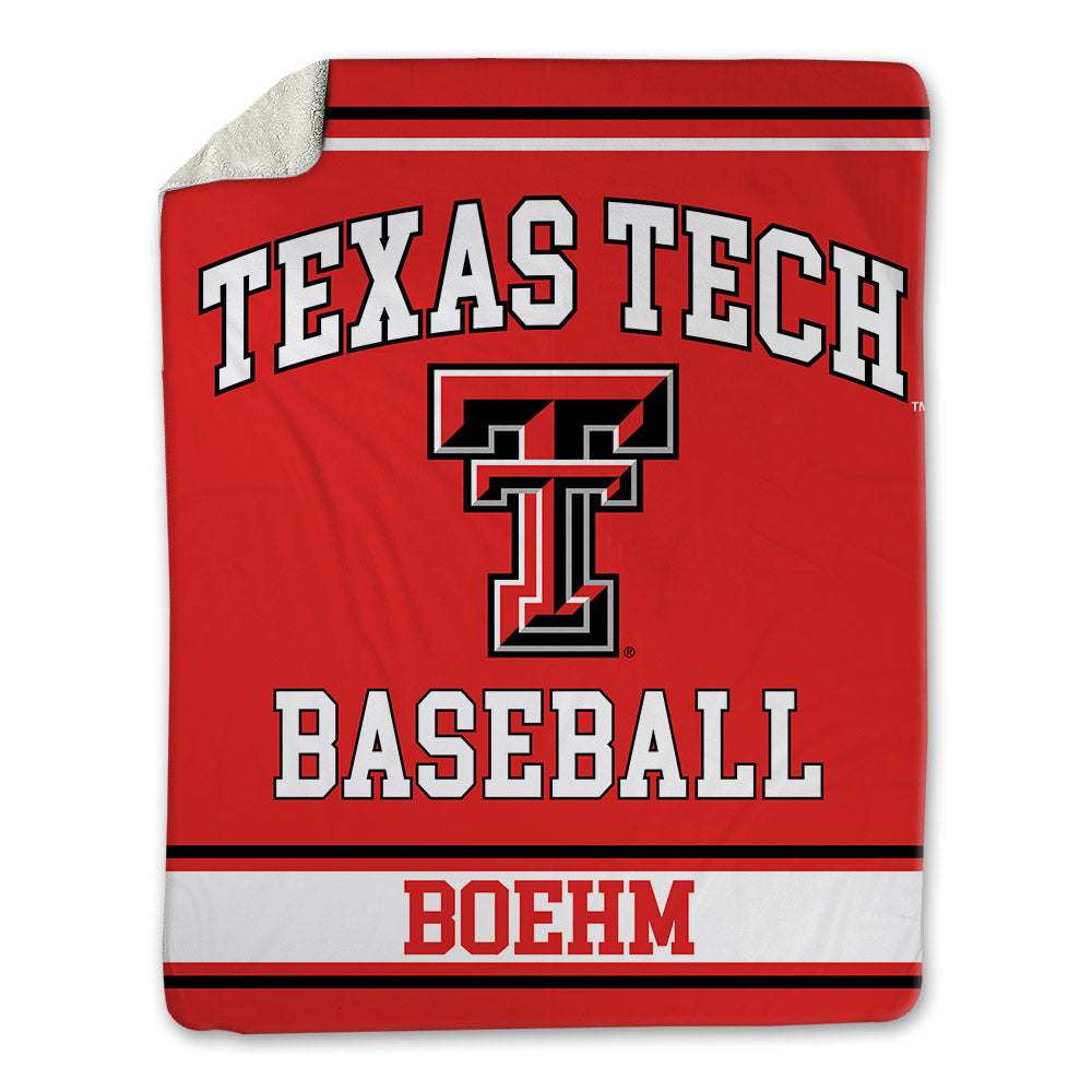 Texas Tech - NCAA Baseball : Garet Boehm - Blanket-0