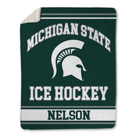 Michigan State - NCAA Men's Ice Hockey : Kaden Nelson - Blanket-0