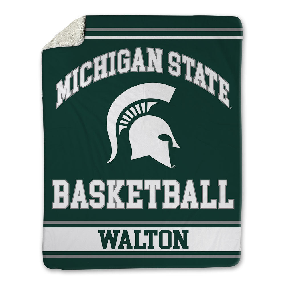 Michigan State - NCAA Men's Basketball : Brennan Walton - Blanket-0