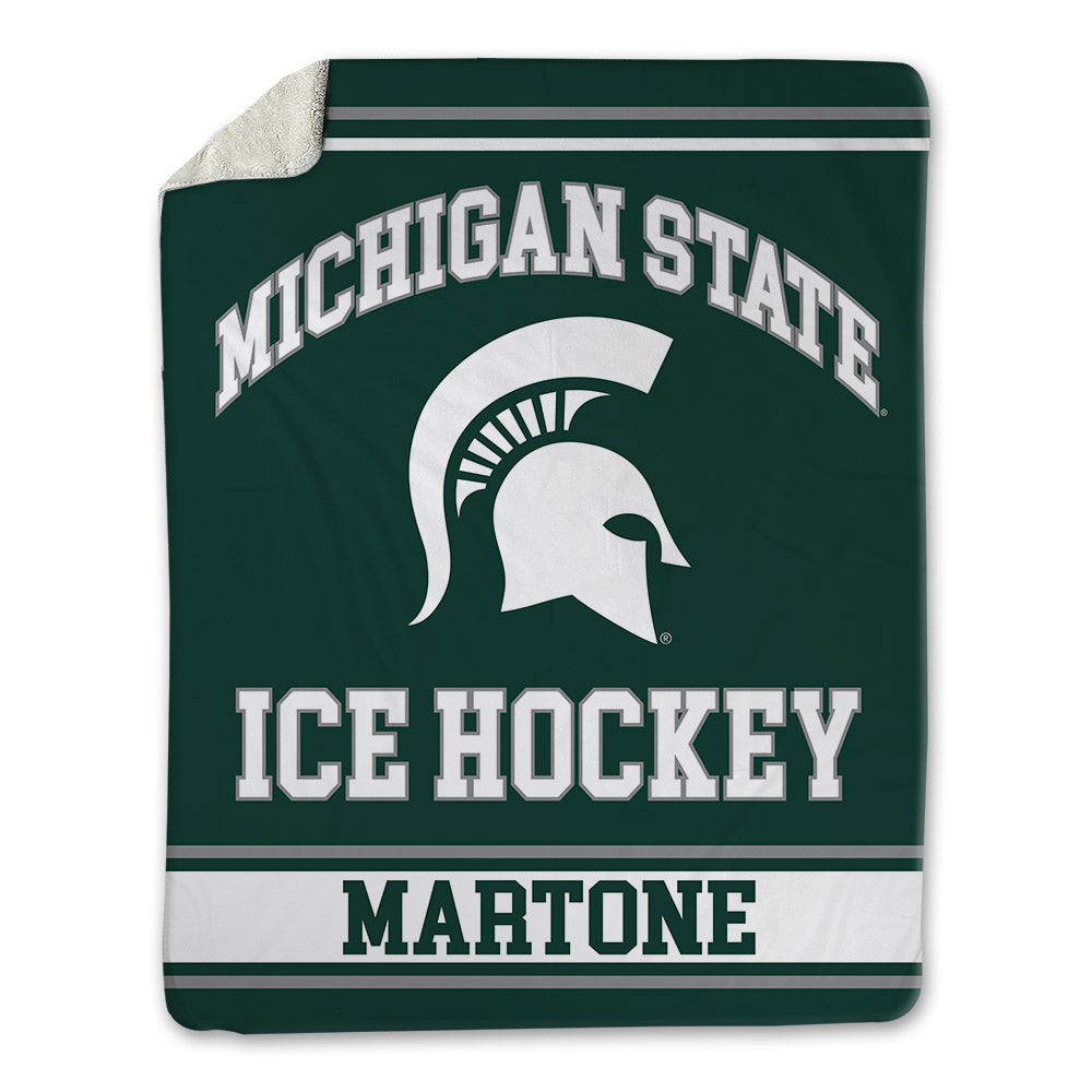 Michigan State - NCAA Men's Ice Hockey : Porter Martone - Blanket-0