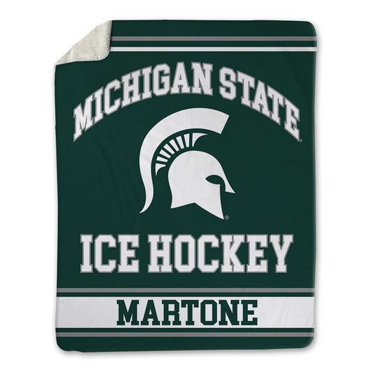 Michigan State - NCAA Men's Ice Hockey : Porter Martone - Blanket-0