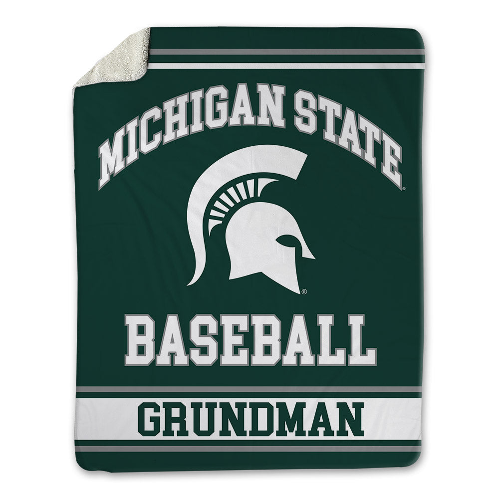 Michigan State - NCAA Baseball : Gannon Grundman - Blanket-0