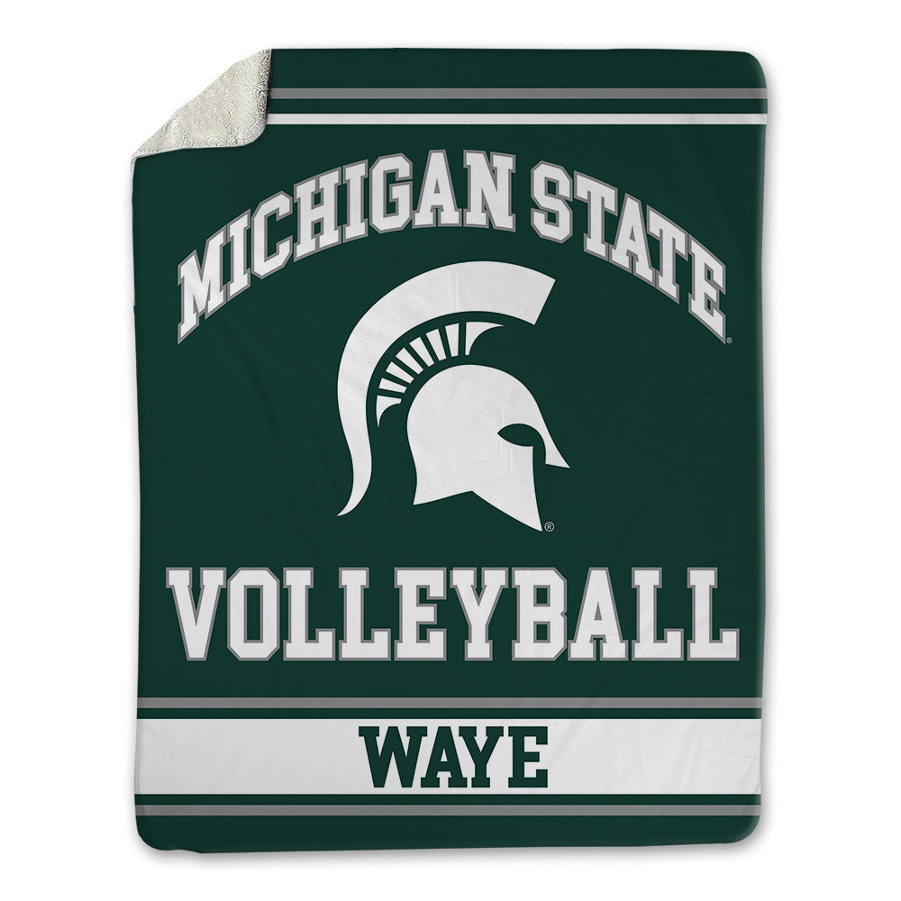 Michigan State - NCAA Women's Volleyball : Carmen Waye - Blanket-0