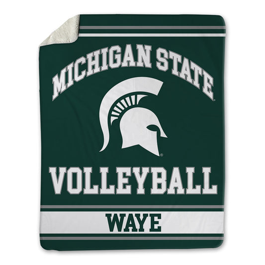 Michigan State - NCAA Women's Volleyball : Carmen Waye - Blanket-0