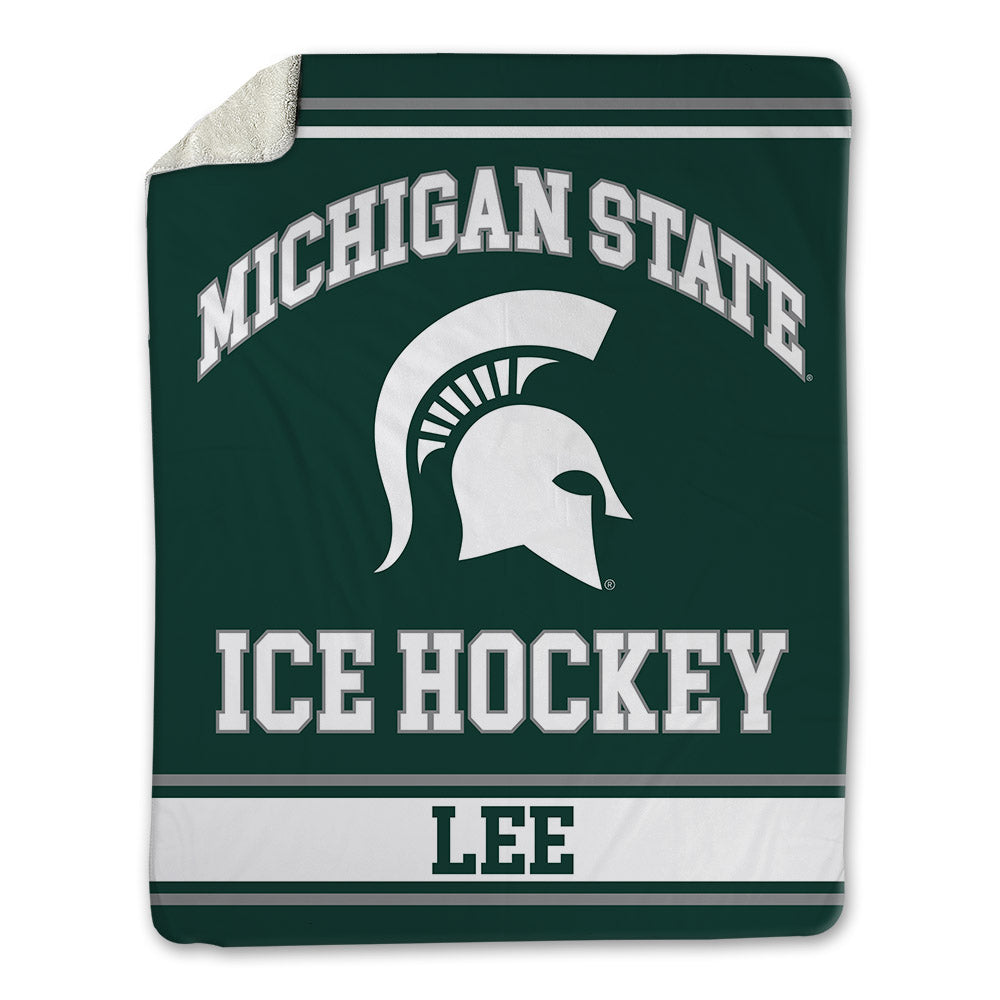 Michigan State - NCAA Men's Ice Hockey : Ryker Lee - Blanket-0