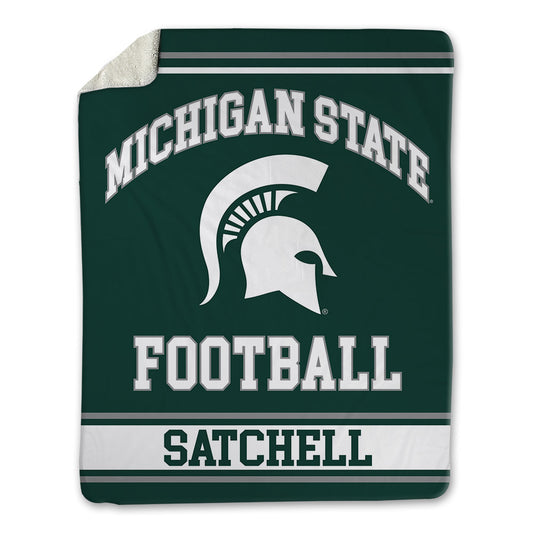 Michigan State - NCAA Football : Jalen Satchell - Blanket-0