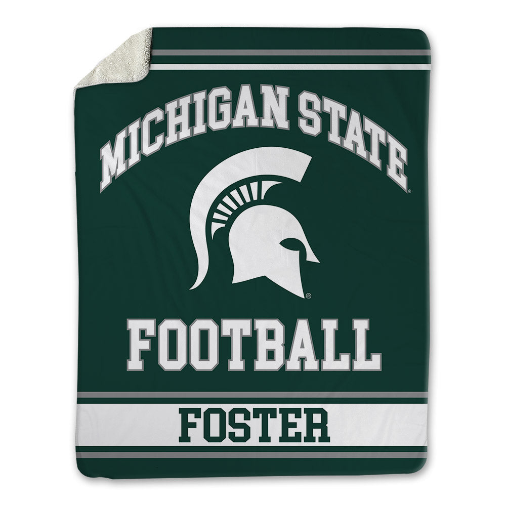 Michigan State - NCAA Football : Montorie Foster - Blanket-0