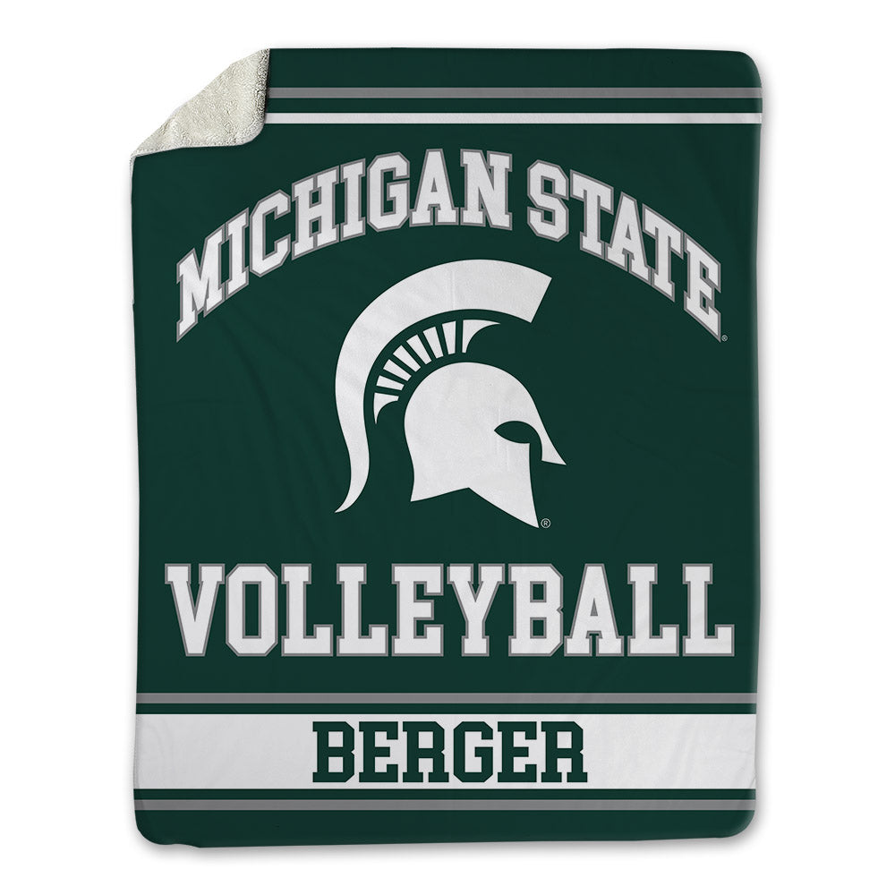 Michigan State - NCAA Women's Volleyball : Cameron Berger - Blanket-0