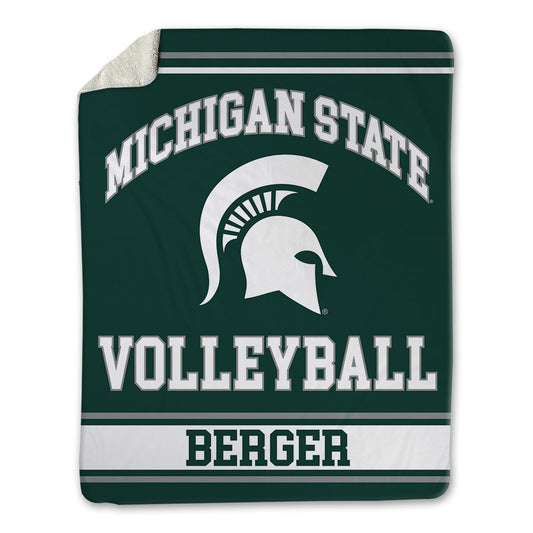 Michigan State - NCAA Women's Volleyball : Cameron Berger - Blanket-0