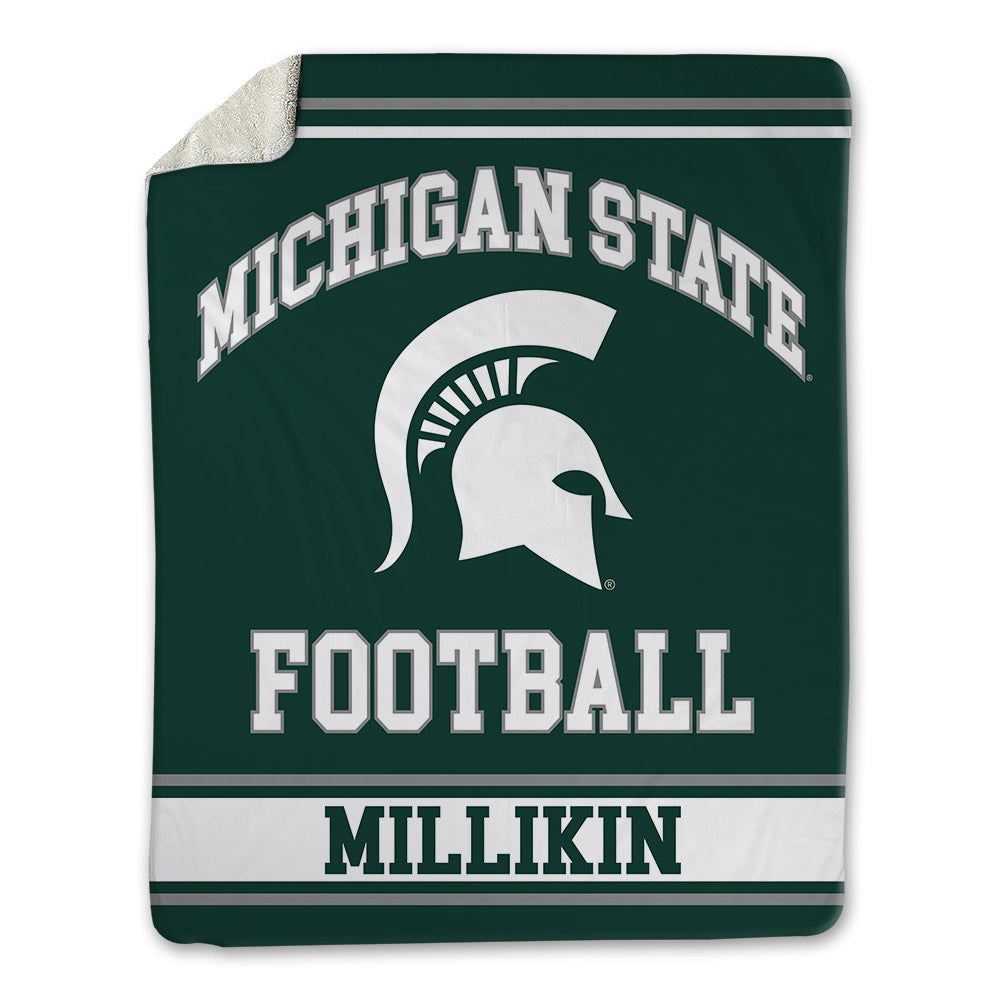 Michigan State - NCAA Football : David Millikin - Blanket-0