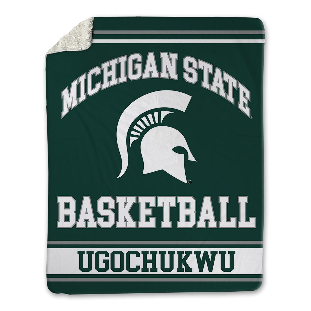Michigan State - NCAA Men's Basketball : Divine-Collins Ugochukwu - Blanket-0