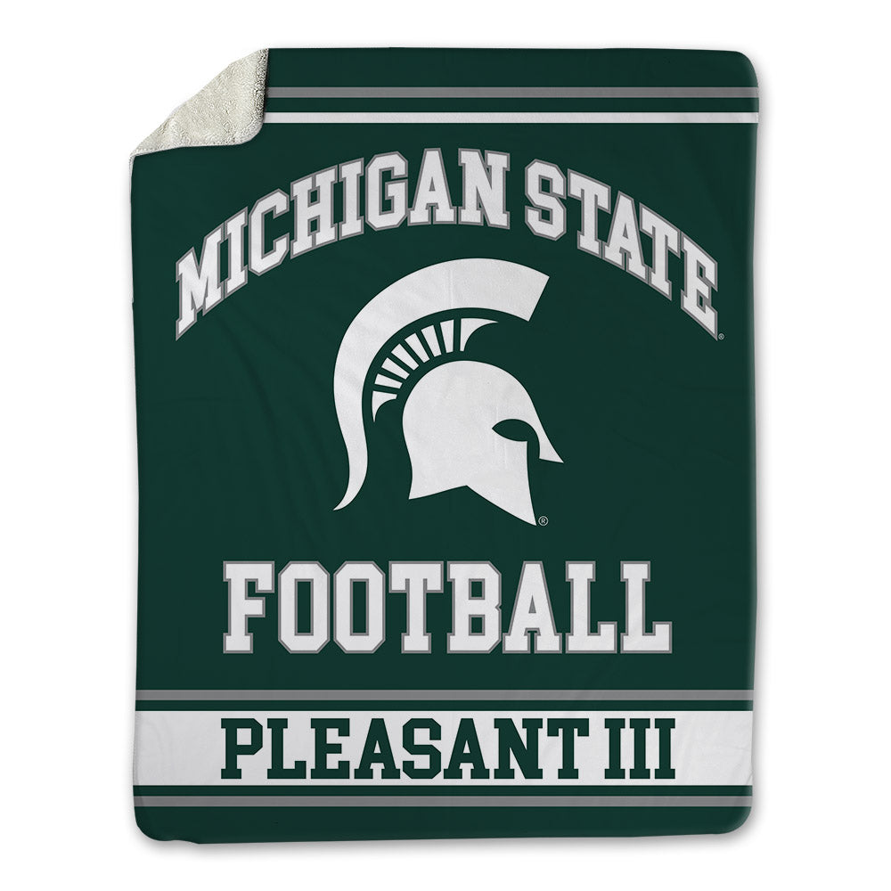 Michigan State - NCAA Football : Eddie Pleasant III - Blanket-0