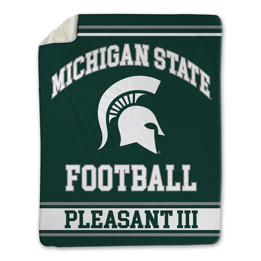 Michigan State - NCAA Football : Eddie Pleasant III - Blanket-0