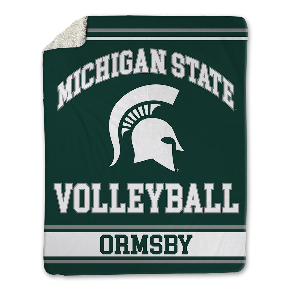 Michigan State - NCAA Women's Volleyball : Leela Ormsby - Blanket-0