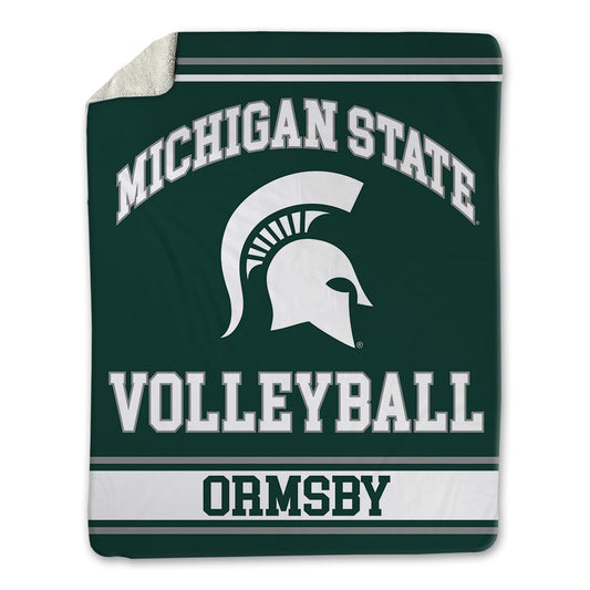 Michigan State - NCAA Women's Volleyball : Leela Ormsby - Blanket-0