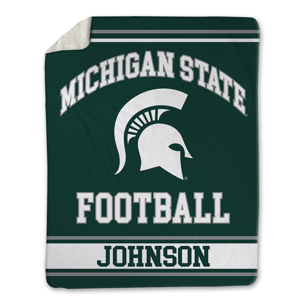 Michigan State - NCAA Football : Rakeem Johnson - Blanket-0