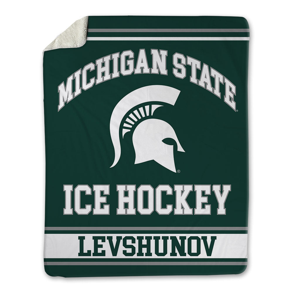 Michigan State - NCAA Men's Ice Hockey : Artyom Levshunov - Blanket-0