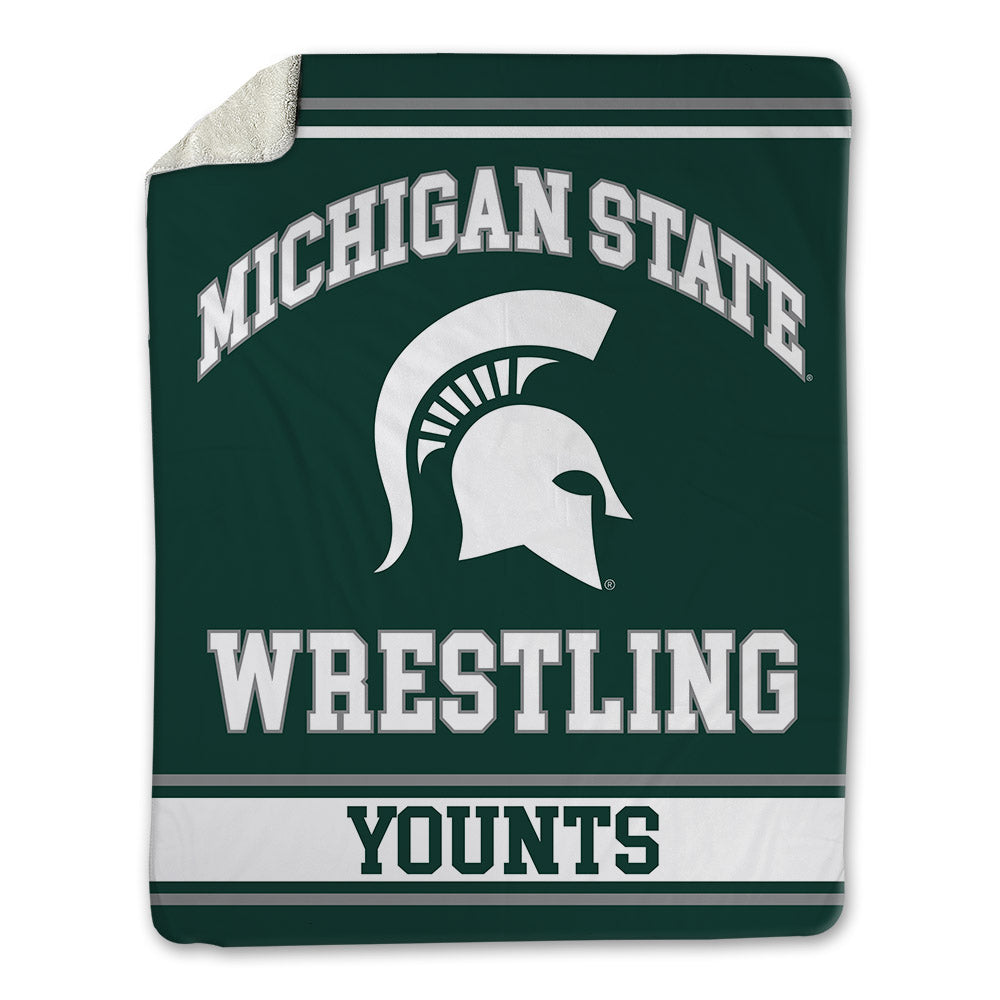 Michigan State - NCAA Wrestling : Connor Younts - Blanket-0