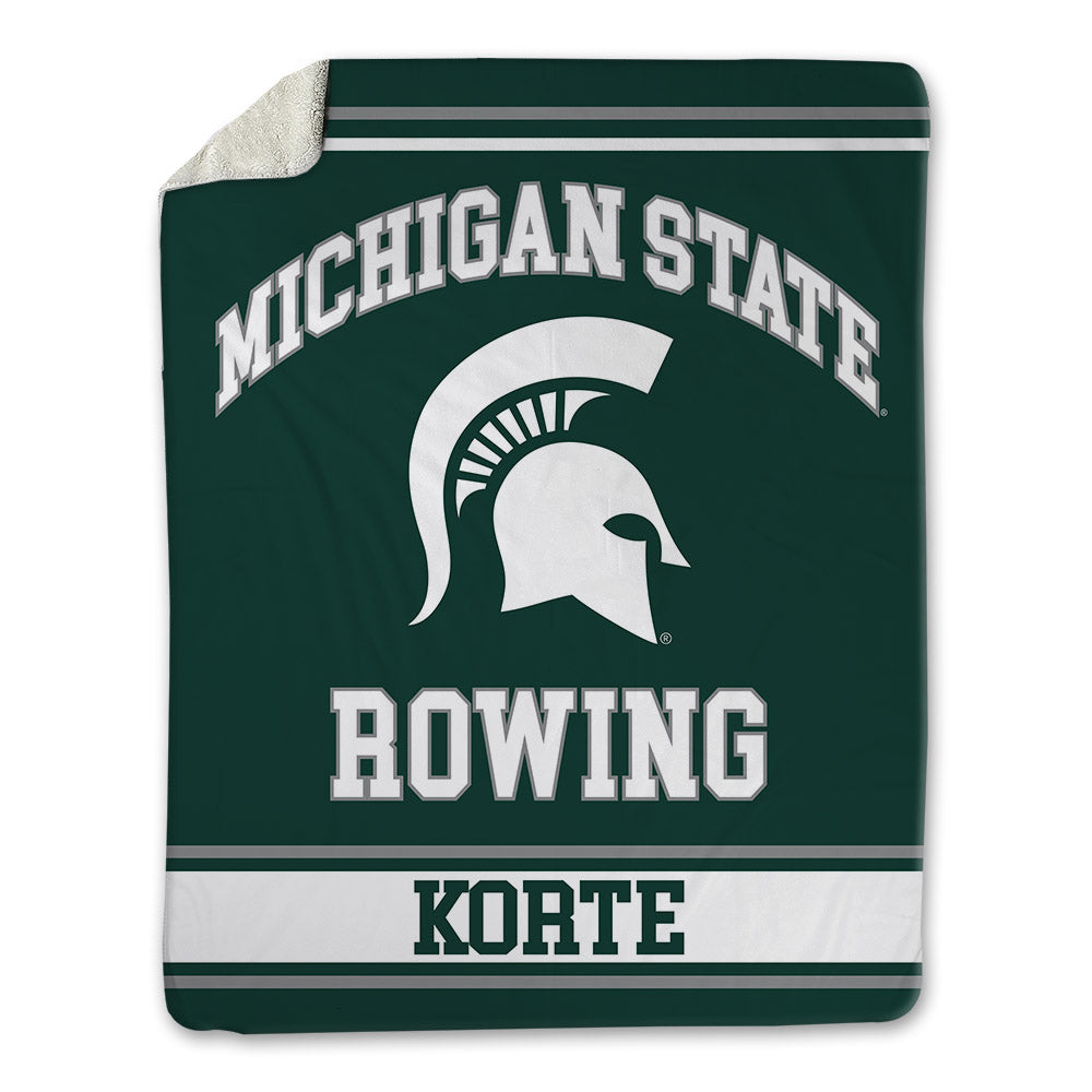 Michigan State - NCAA Women's Rowing : Reagan Korte - Blanket-0