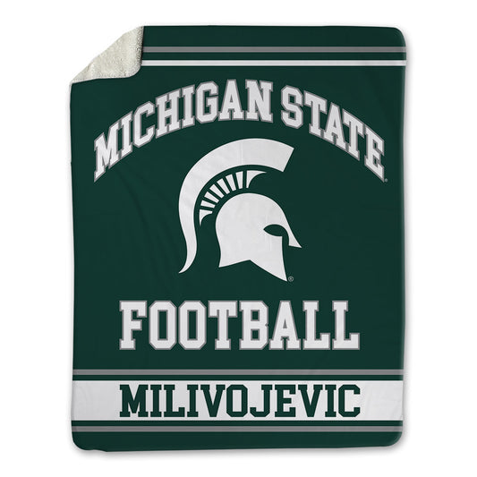 Michigan State - NCAA Football : Alessio Milivojevic - Blanket-0