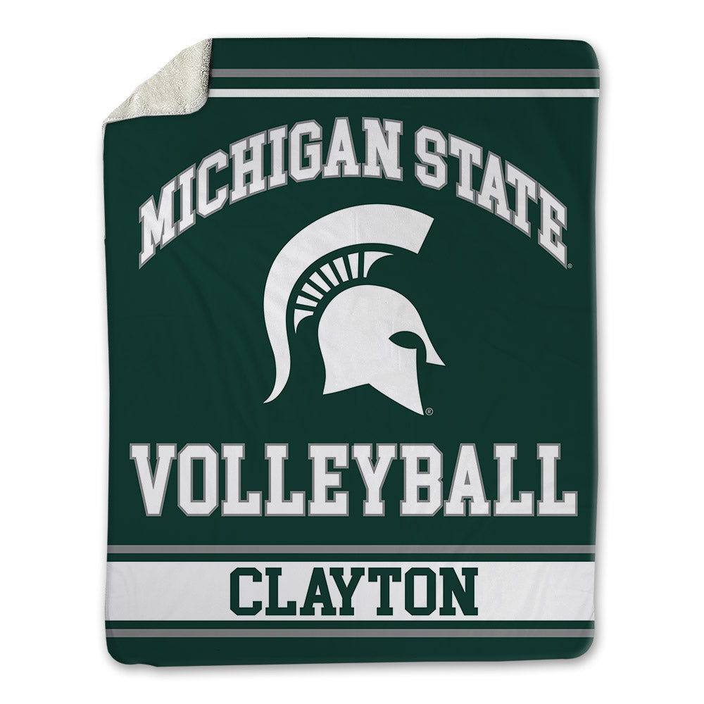Michigan State - NCAA Women's Volleyball : Ky Clayton - Blanket-0