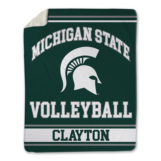 Michigan State - NCAA Women's Volleyball : Ky Clayton - Blanket-0