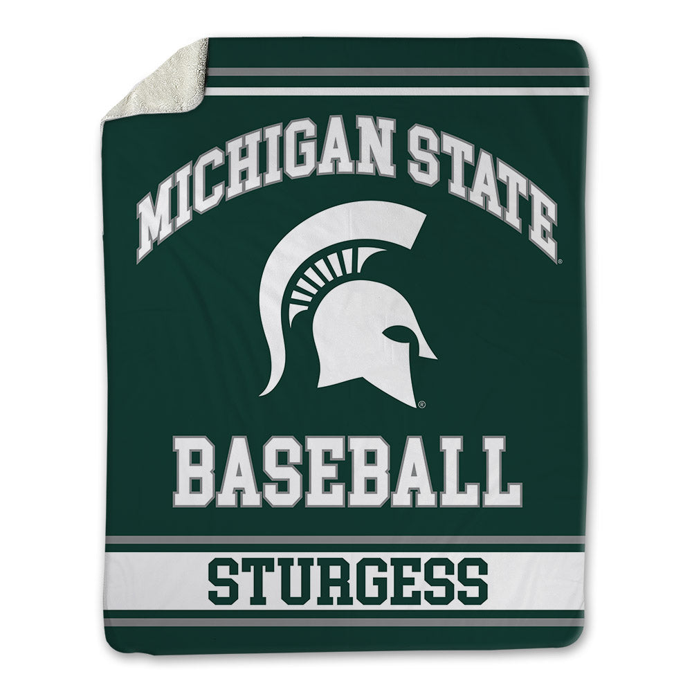 Michigan State - NCAA Baseball : Isaac Sturgess - Blanket-0