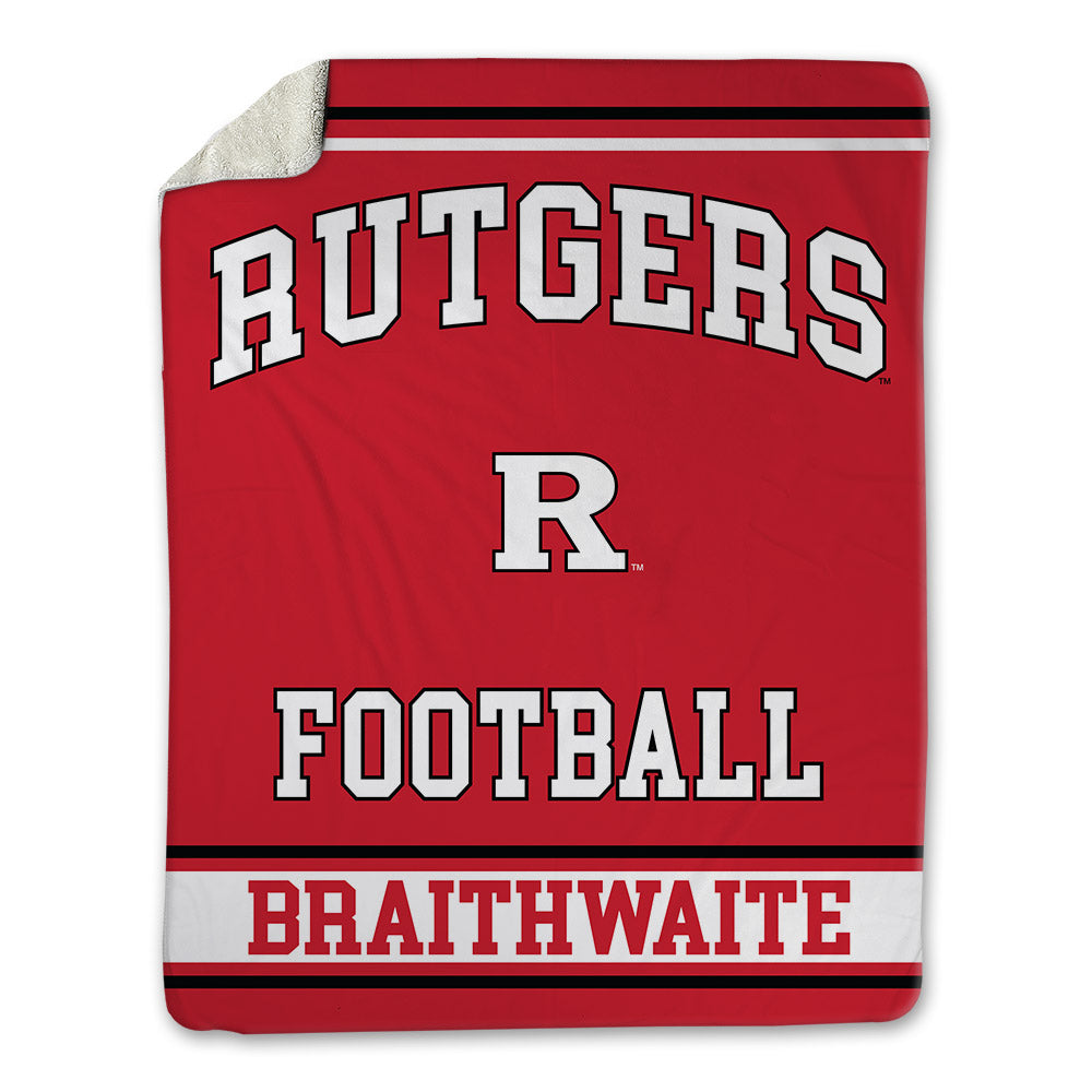 Rutgers - NCAA Football : Dylan Braithwaite - Blanket-0