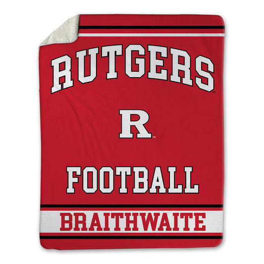 Rutgers - NCAA Football : Dylan Braithwaite - Blanket-0