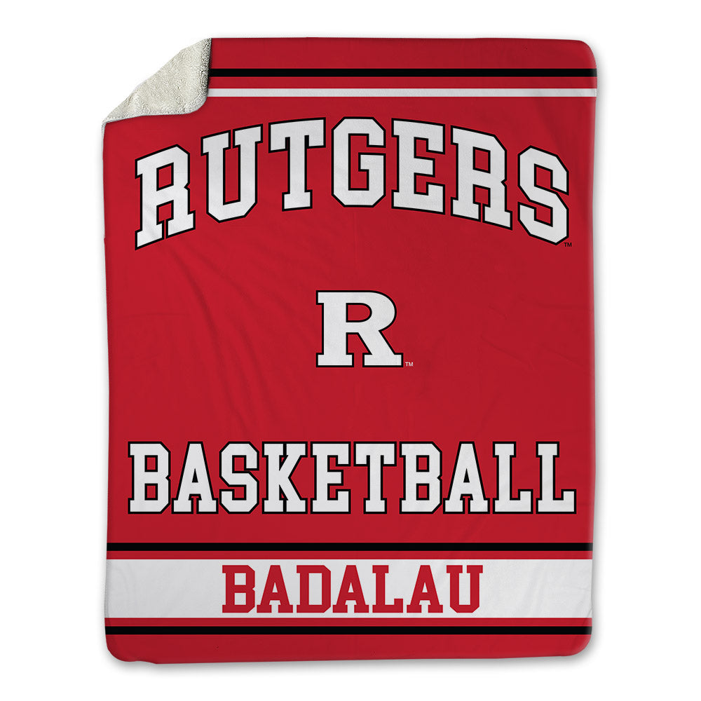 Rutgers - NCAA Men's Basketball : Denis Badalau - Blanket-0