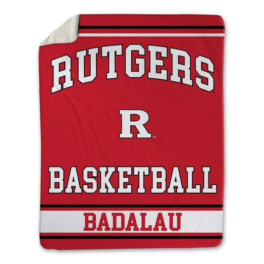 Rutgers - NCAA Men's Basketball : Denis Badalau - Blanket-0