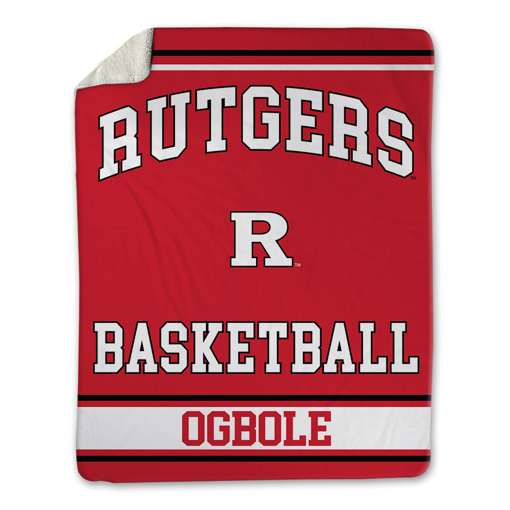 Rutgers - NCAA Men's Basketball : Emmanuel Ogbole - Blanket-0