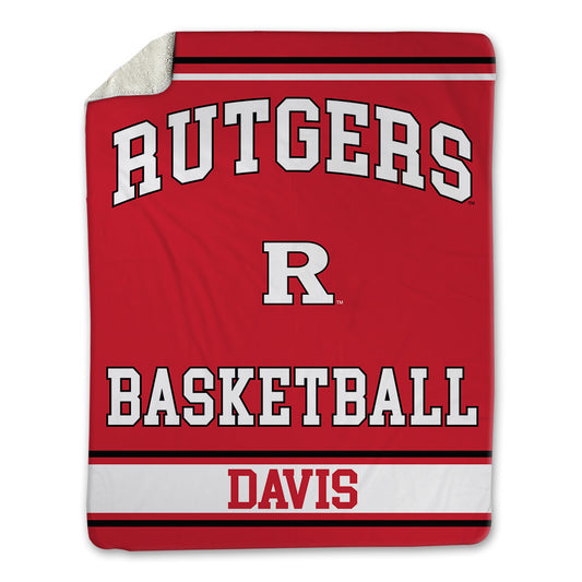 Rutgers - NCAA Men's Basketball : JaMichael Davis - Blanket-0